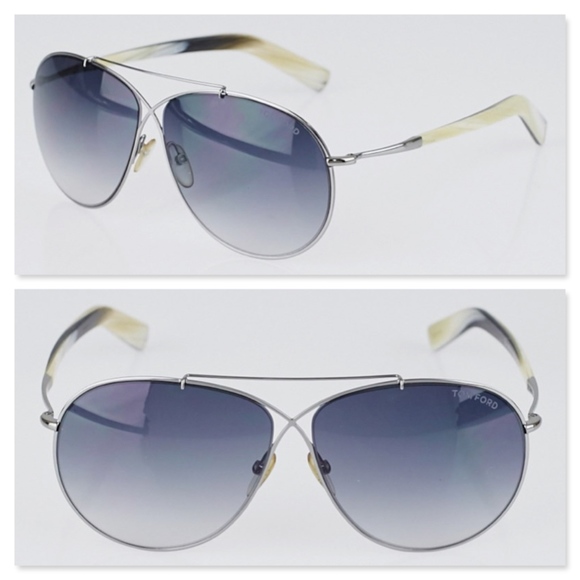 Tom Ford Accessories - New TOM FORD Eva Grey Oversized Aviator Sunglasses